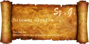 Szirmay Gizella névjegykártya