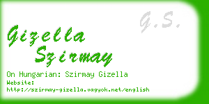 gizella szirmay business card